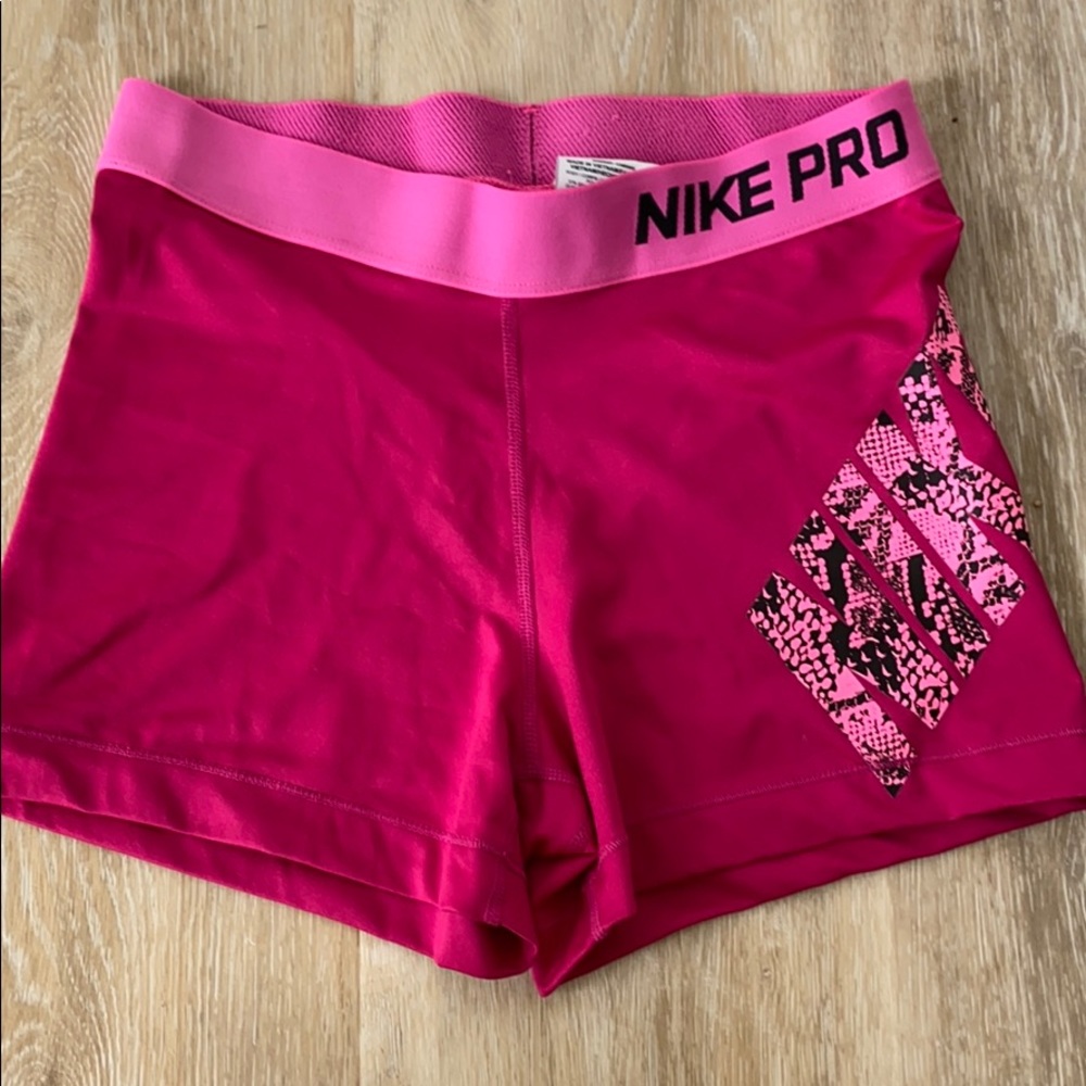 Nike Pro spandex shorts pink size M